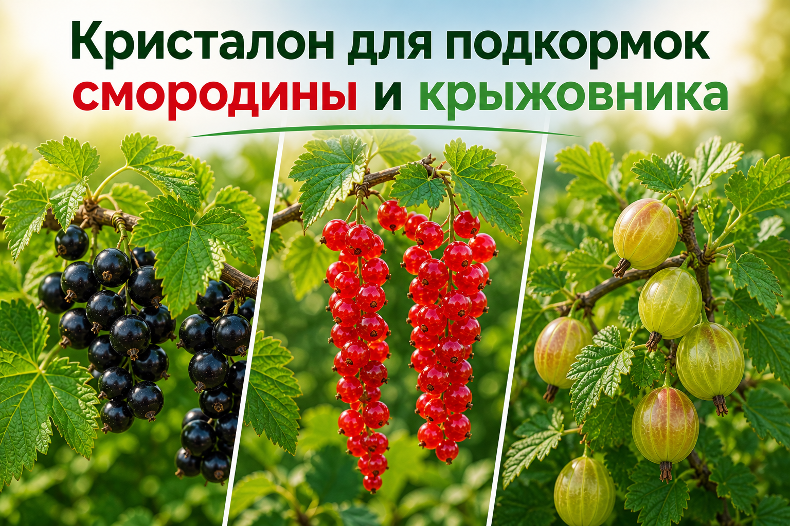 Кристалон для подкормок смородины и крыжовника
