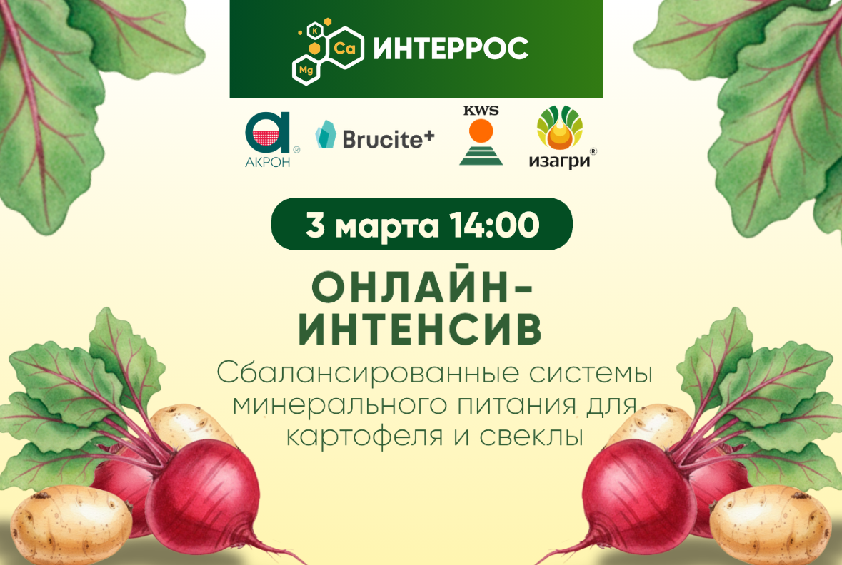 Онлайн-интенсив: Сбалансированные системы минерального питания для картофеля и свёклы