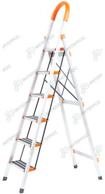 Лестница-стремянка, алюминиевая, 5, 6 или 7 ступеней