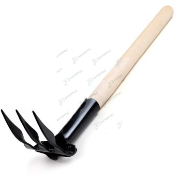 Грабли 3-х зубые с повёрнутым зубом с черенком 400мм