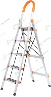 Лестница-стремянка, алюминиевая, 5, 6 или 7 ступеней